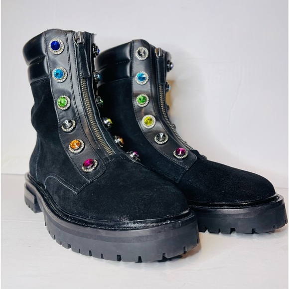 Kurt Geiger London Rainbow Black Bobby Boots - Picture 3 of 14